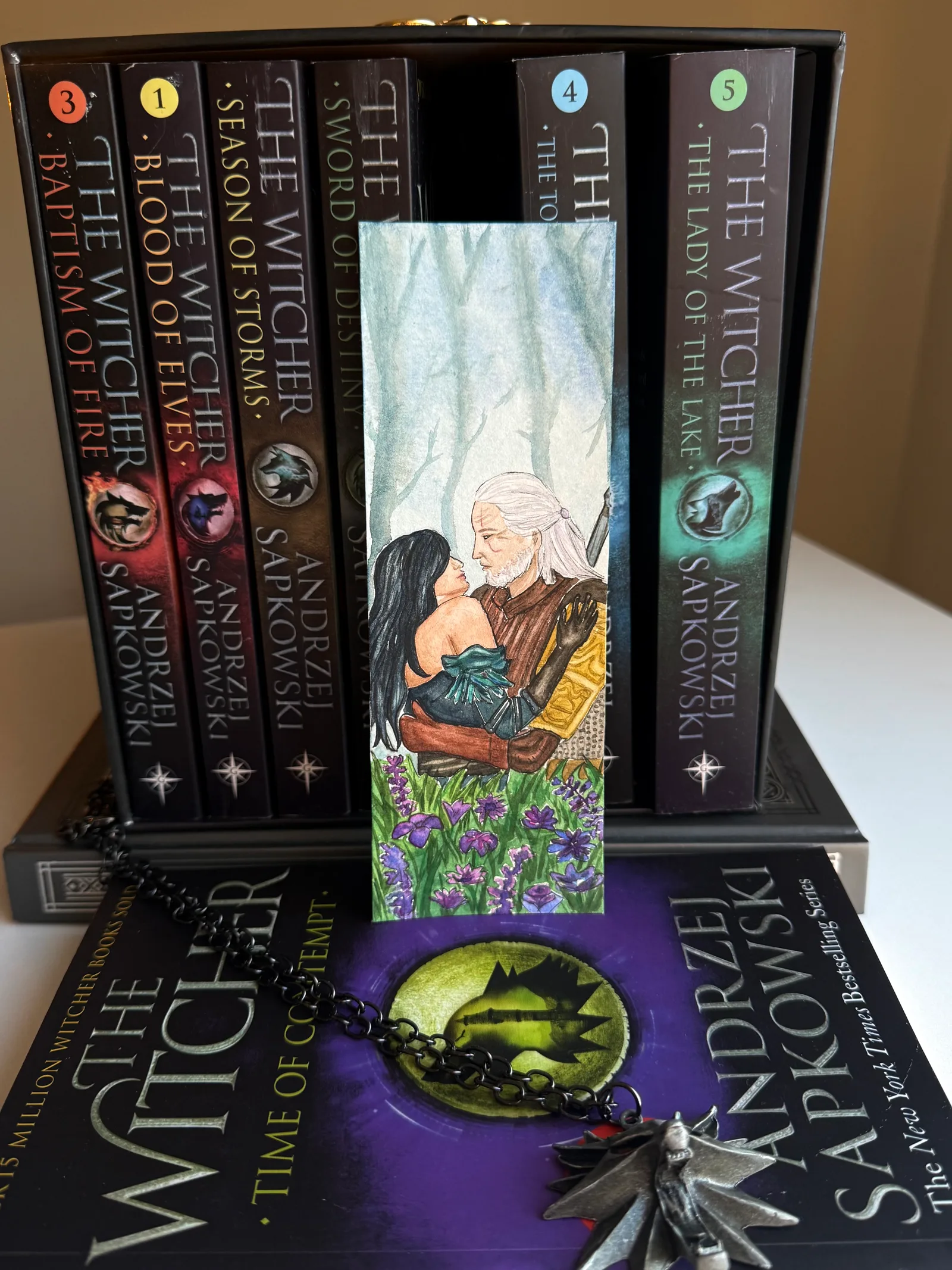 Yennefer & Geralt Garden Watercolor Bookmark