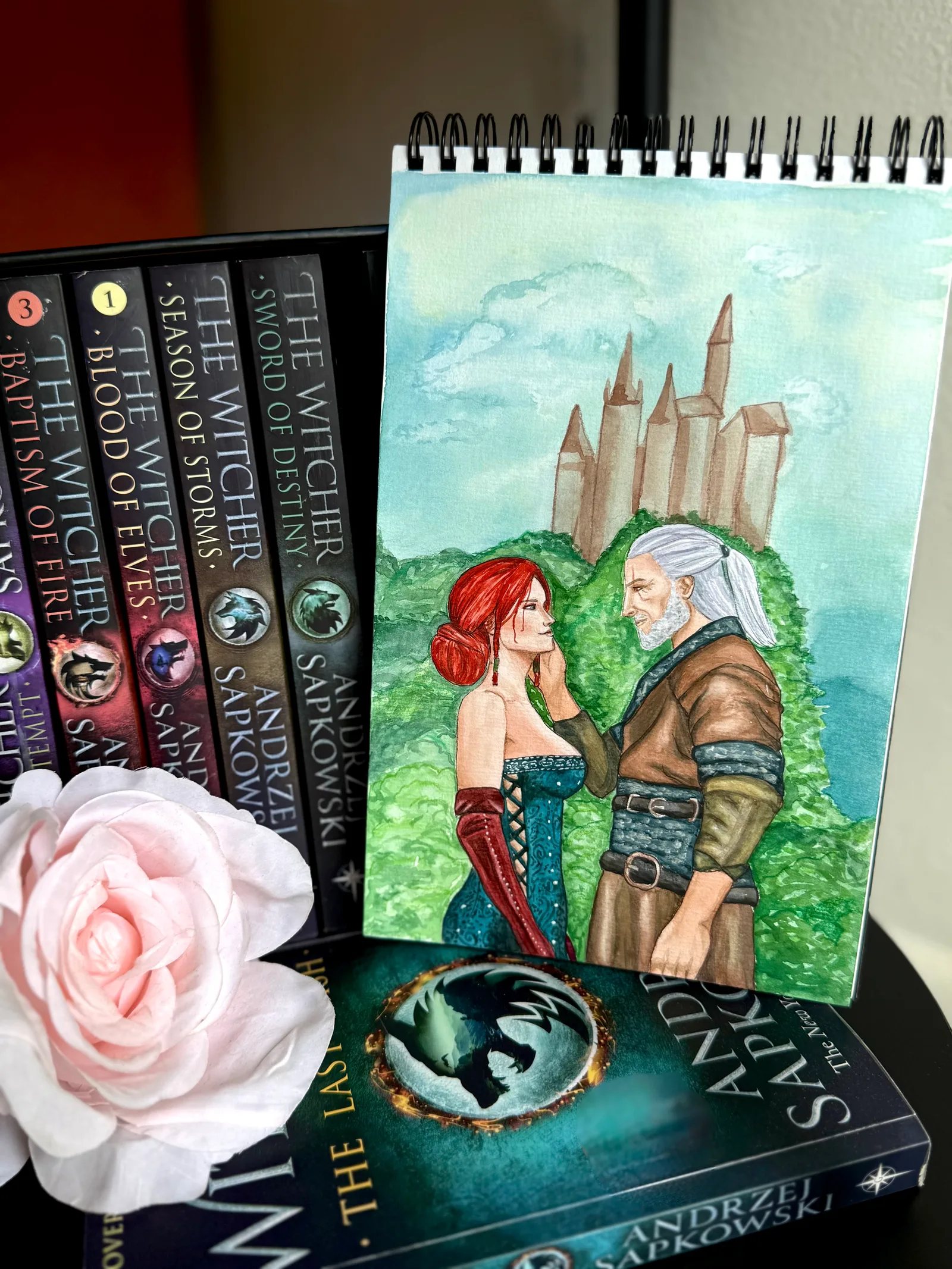 Triss & Geralt Watercolor Painting